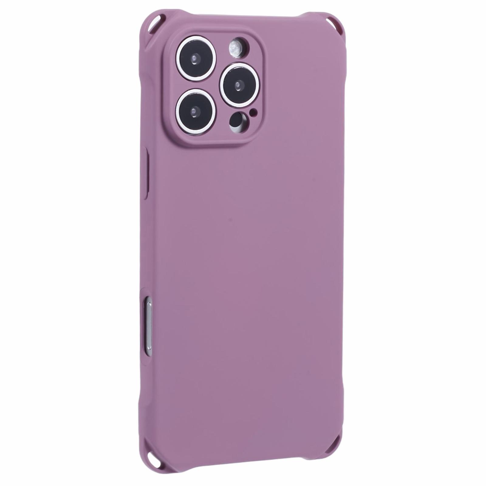 

For iPhone 16 Pro Max Case Four Corners Fall Protection TPU Back Cover Light Purple