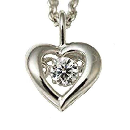 

[Dancing Stone] Open Heart Silver Top (Single Unit) SETS-8352 White Gold Color