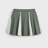 Womens Tennis Skort With Contrast Trim Waist-Cinching Pleated Design Quick-Dry Outdoor Sports