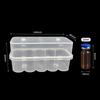 M-20ml 10-Slot Vial Storage Case - Clear Plastic Microtube Storage Box Stackable for Freezer & Refrigerator Organizer