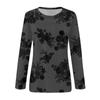 Women's Fashion Daily Versatile Casual O-Neck Long Sleeve Printed Top