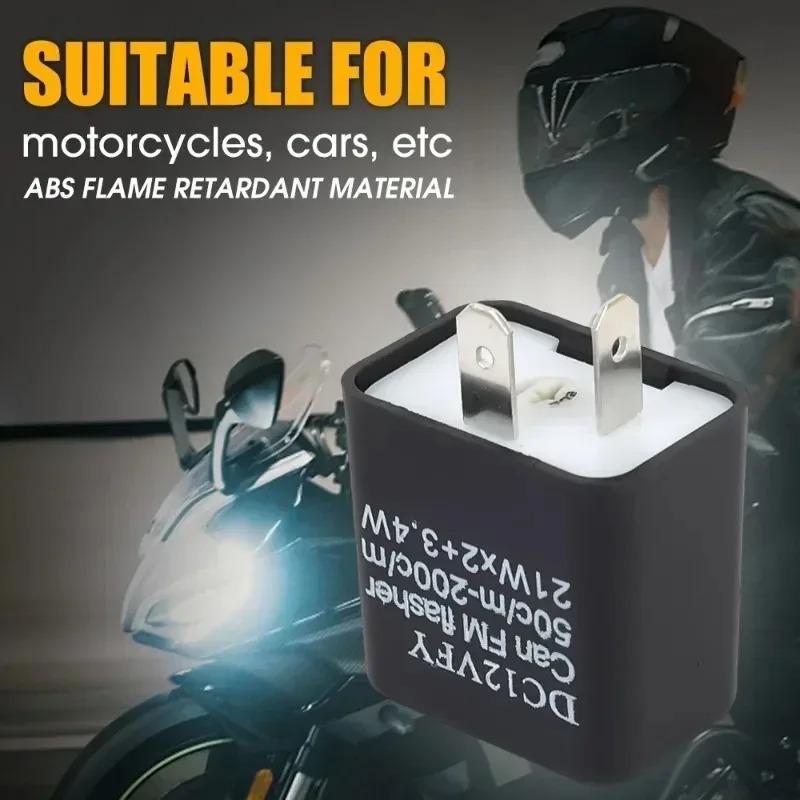 Motorcycle LED Turn Signal Flasher Relay Adjustable Turn Signal Controller Relay Conversion Fix Motor Turn Signal Hyper Flash