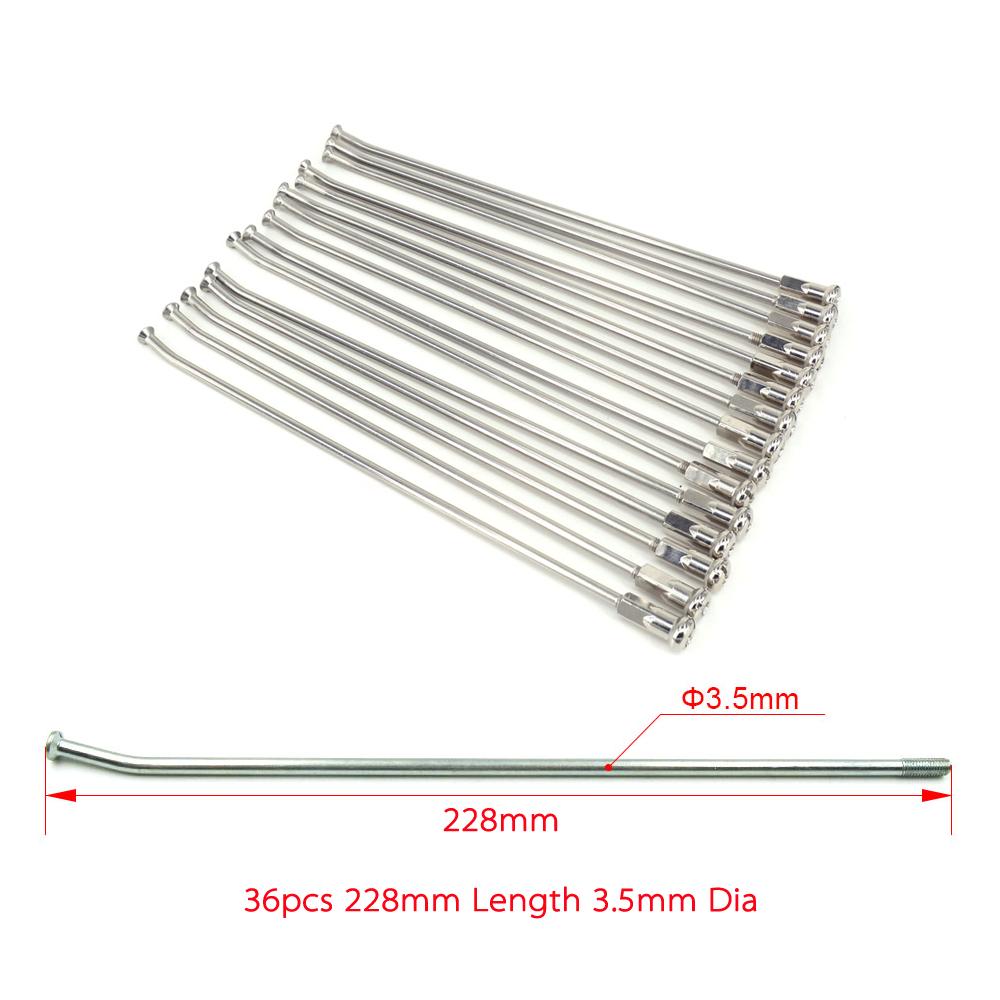 Мотоцикл 36 шт. 21  передние 18  19  задние колеса стальные спицы ниппели для KTM HONDA YAMAHA KAWASAKI SUZUKI питбайк эндуро 228mm 3.5mm