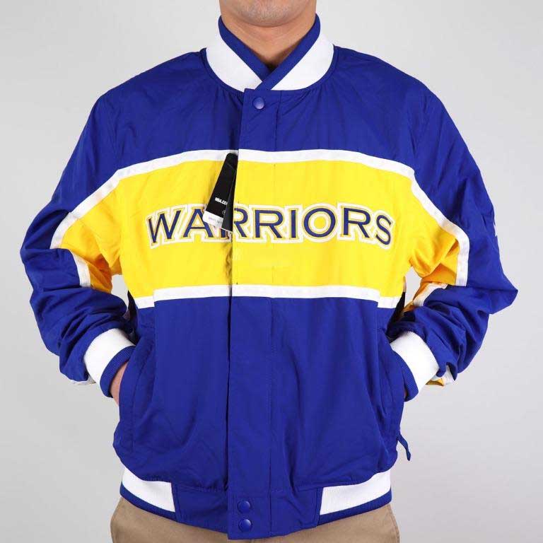 Nike Golden State Warriors Varsity Jacket Men Outerwear Blue AJ9152-495