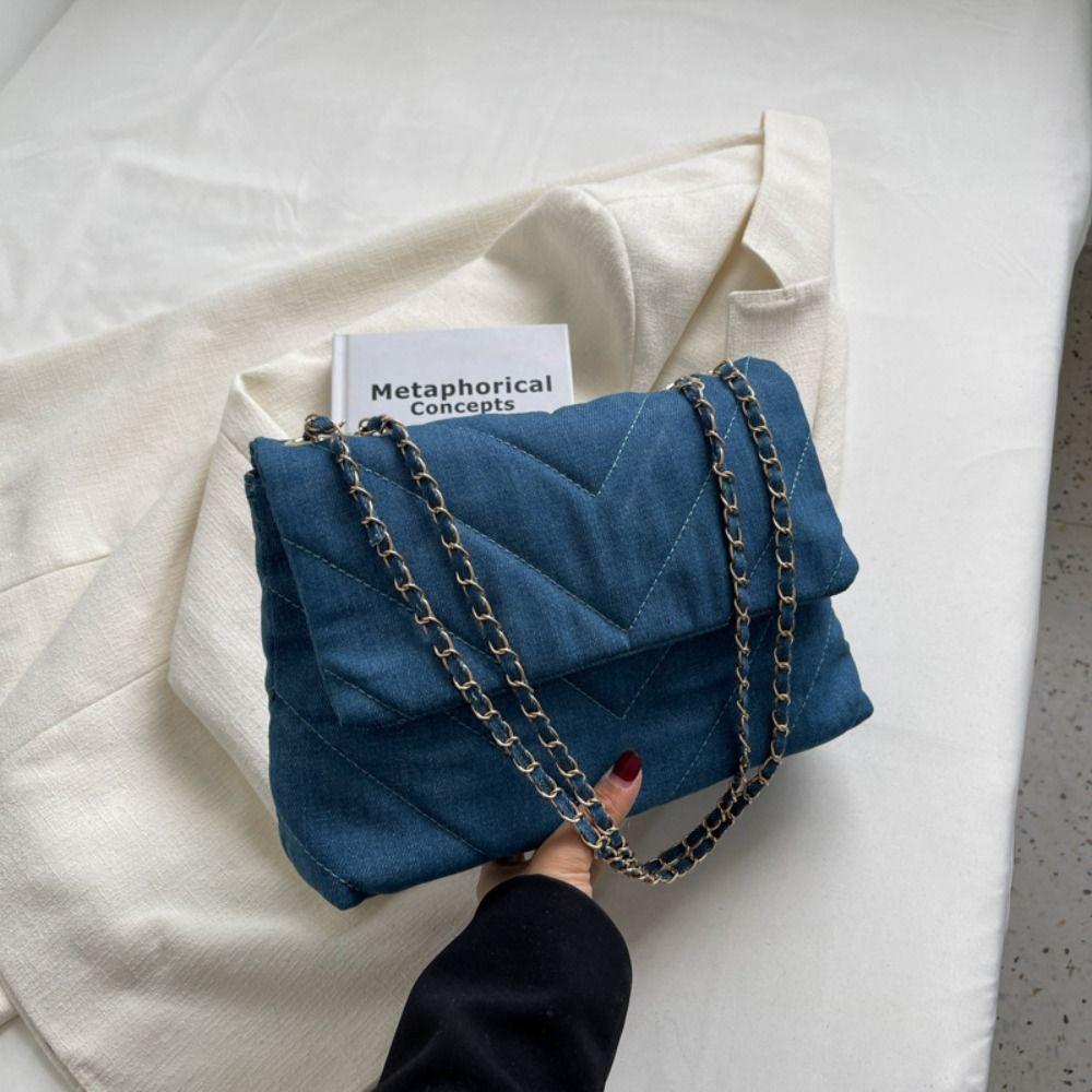 Einfarbige Canvas-Taschen Lässige Canvas-Umhängetaschen mit hoher Kapazität Einzelne Umhängetasche Damen