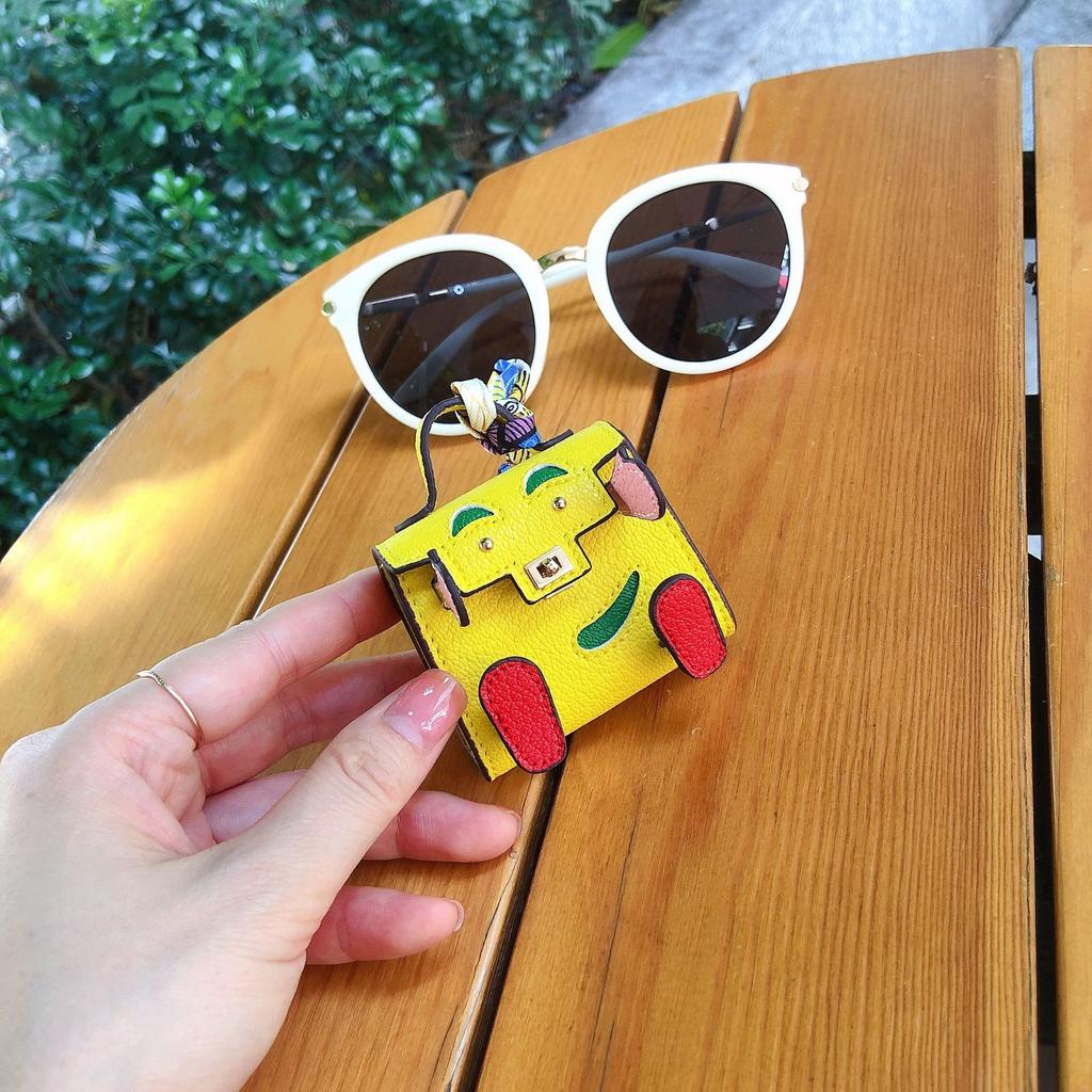 Microfiber Leather Bag Pendant Car Pendant Little Monster Female Japan And South Korea Trend Small Bag Guochao