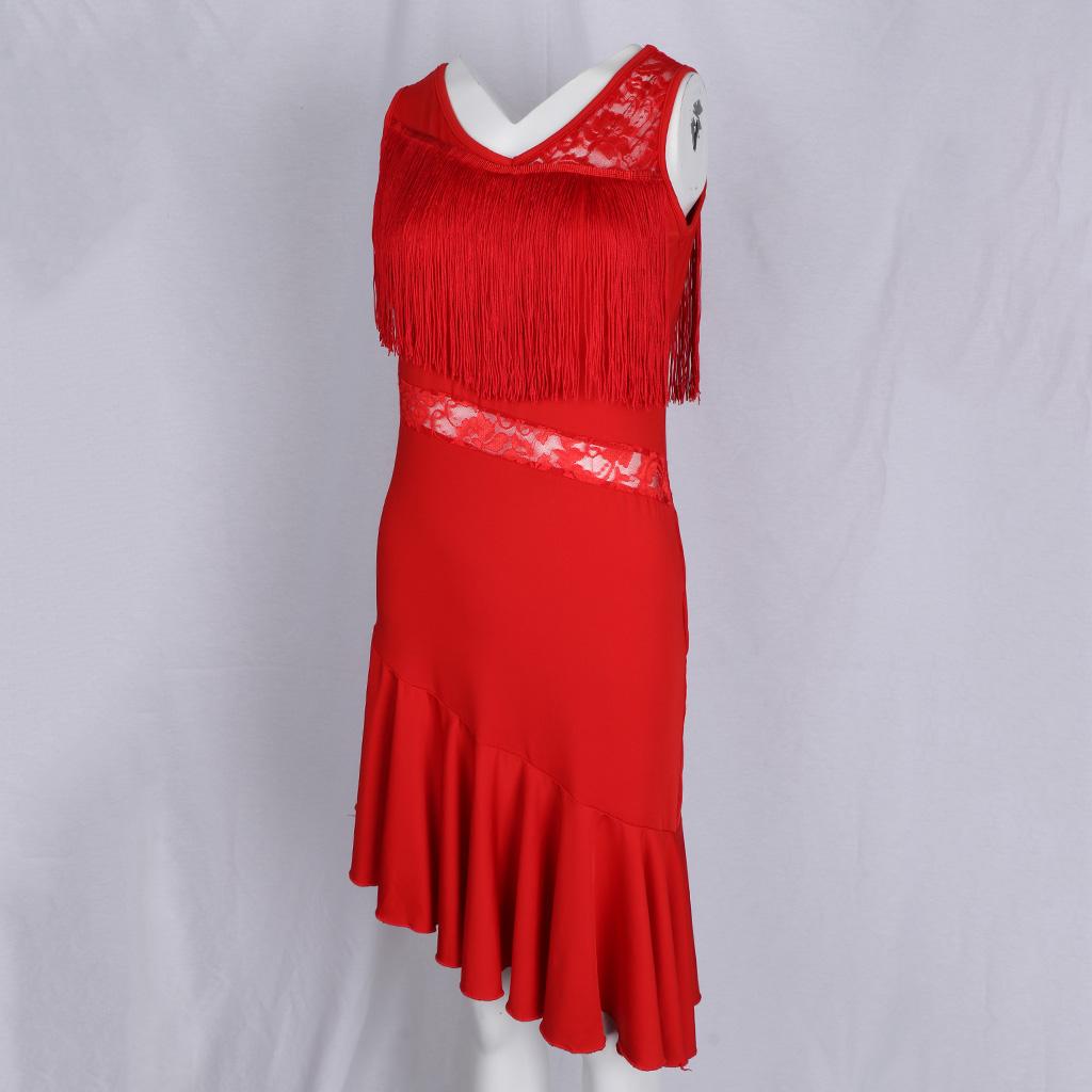 1 Piece Latin For Women Girls Tassel Tango Costume