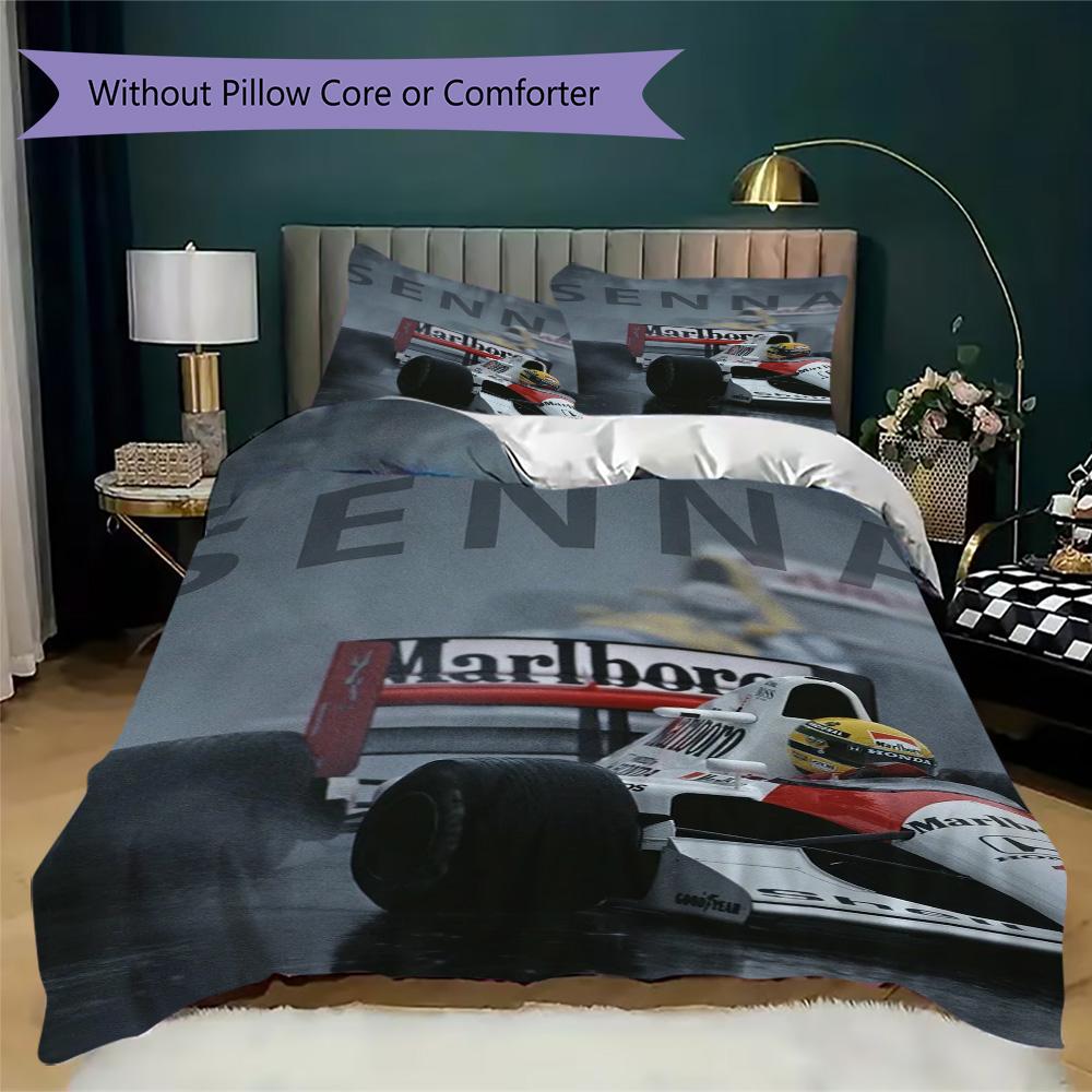 Ayrton Senna racing Pattern Bedding,Quilt Set Quilt Cover Pillowcase Home Birthday Gift (1*duvet cover+2*pillowcase,without core)NSJT0928194