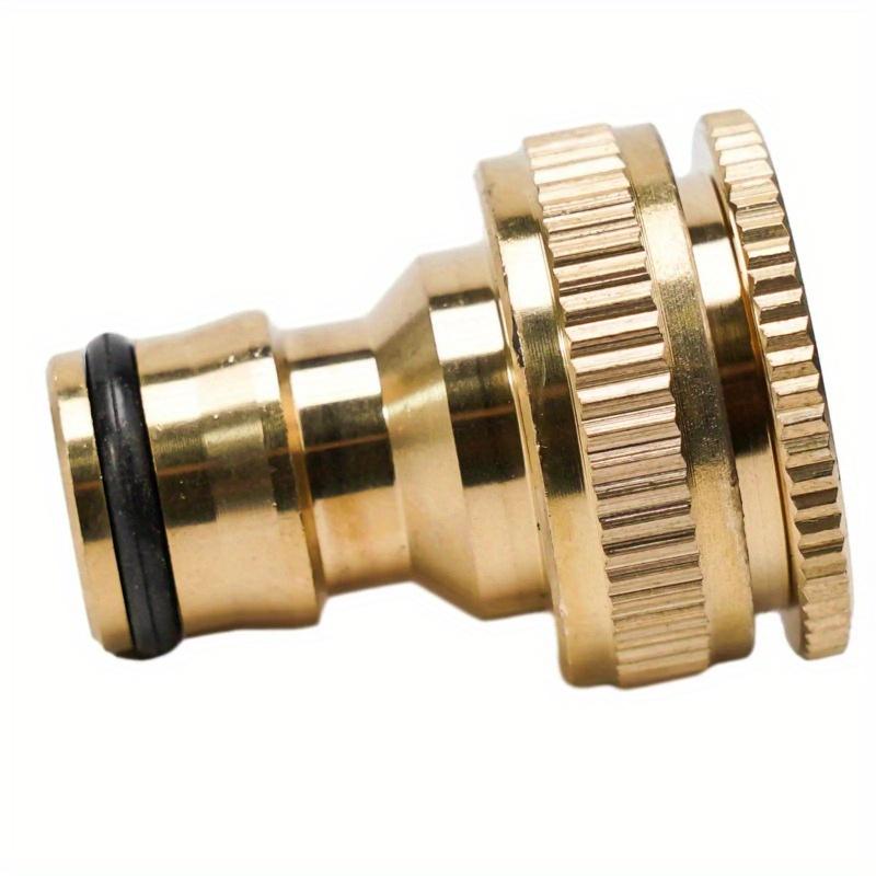 2Pcs Brass Hose Tap Connector 3/4" 1/2" Garden Threaded Water Pipe Adapter Fitting Faucet Connector Accessories