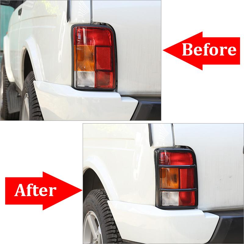 Per LADA NIVA Copertura Nera Metallica per Fanale Posteriore Cornice Decorativa Protezione Lampada Posteriore Adesivo Protettivo Accessori Styling Auto 2pz