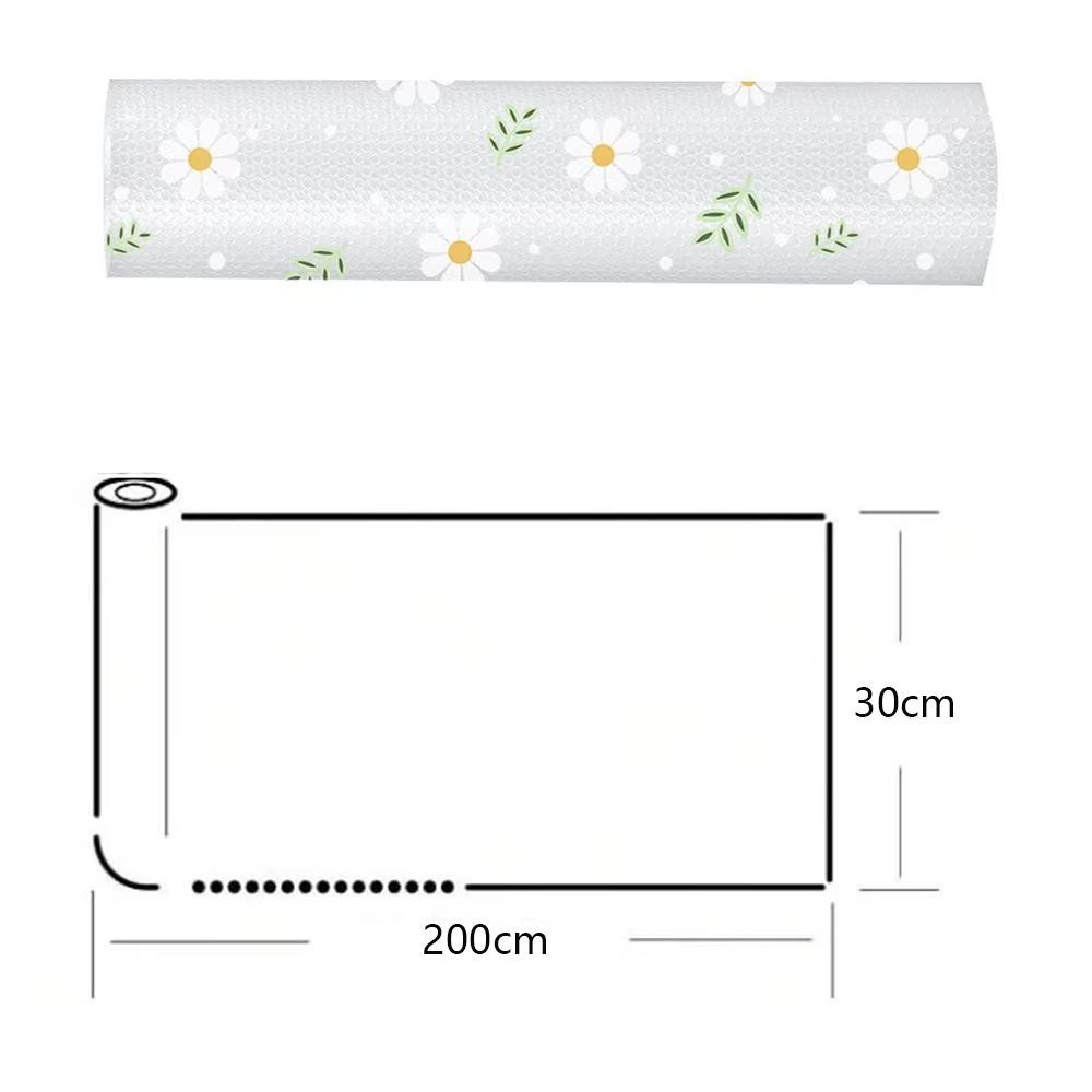Easy To Clean Reusable Daisy Flower Cabinet Mat Moisture-proof Waterproof Drawer Mats Non-Adhesive Table Mat