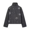 European and American style, new women's clothing, fashionable, casual, printed beaded woolen jacket