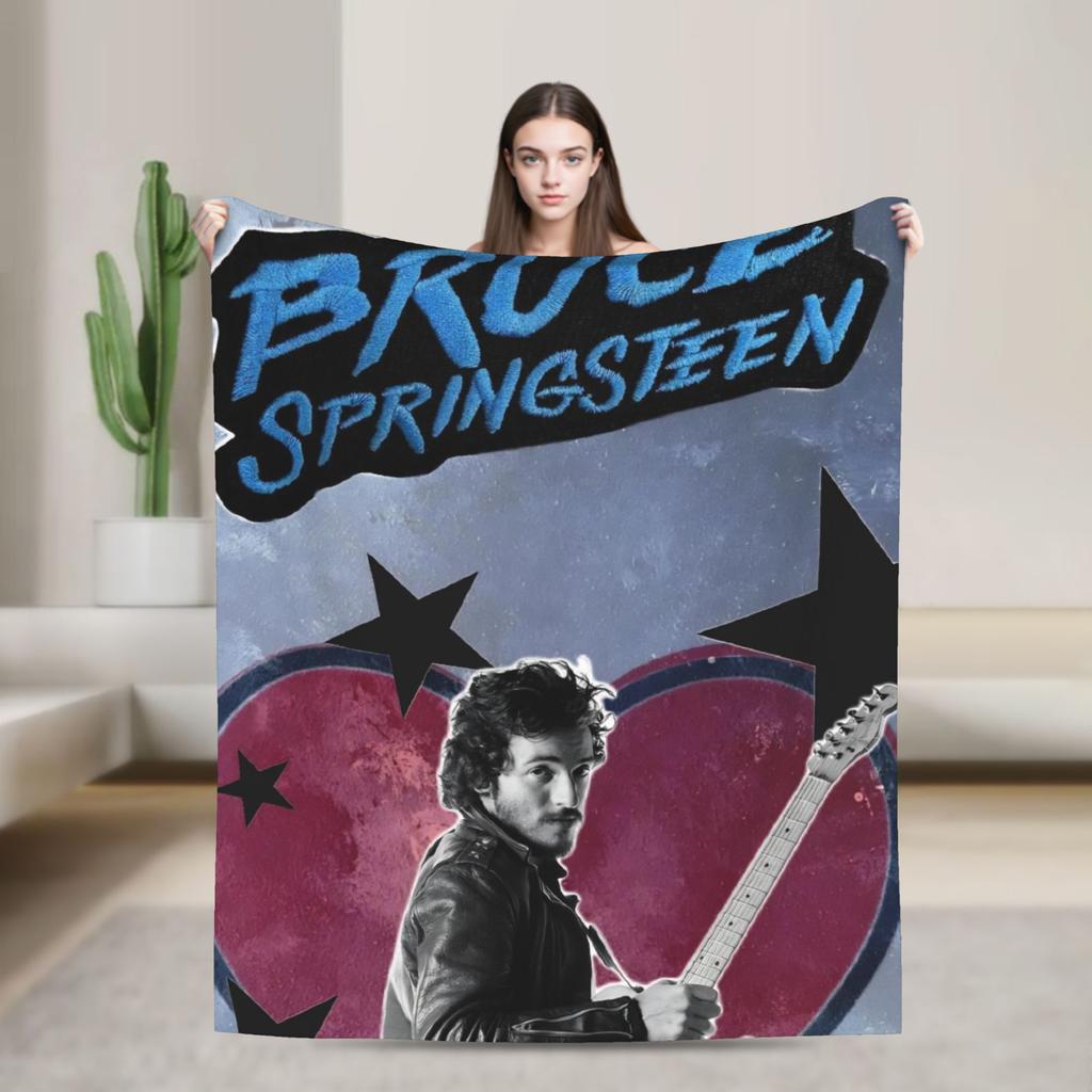 Bruceed Springsteened Concert Tour Blanket Quality Warm  Throw Blanket Winter Picnic Couch Chair Novelty Bedspread