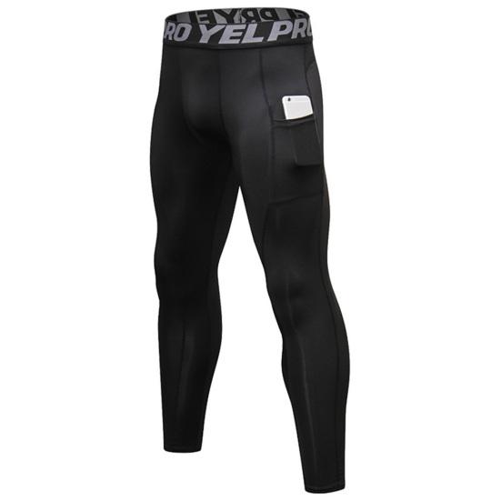 Men Running Compression Pants Quick Dry Elastic Waist Sports Tights Leggings