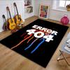 "Error 404 with Vibrant Drips Design" Patterned Carpet, Non Slip Mat Suitable for Living Room and Bedroom Sofas