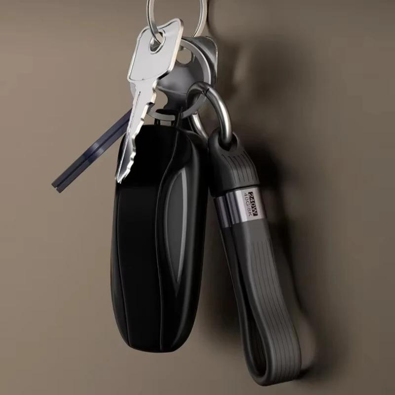 NNBILI 240W PD3.1 Type C Fast Charging Cable USB C to Type C Data Cord Protable Keychain For iPhone 16 15 Pro Max Xiaomi 14 POCO