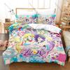 Idol Time Pripara Bedding Set Duvet Cover + 2 Pillowcases Sparkle Idol Stage Cute Magical Girl Anime Bedroom Decor