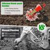 10-Hole Hand-Push Roller Seeder, Adjustable Seed Planter for Corn Soybean Peanut, 8.27LBS Large Capacity, for Garden & Farm Use
