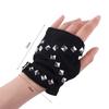 Hip hop Fingerless Gloves Rope Cross Short Arm Warmer Elastic Rivet Gloves  Cosplay
