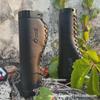 Retro Leather Shock-Absorbing Long-Distance Mountain Bike Grips
