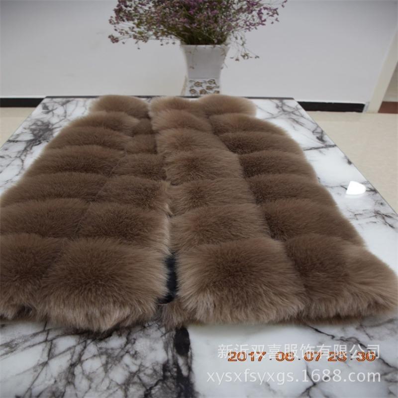 

48 мех, мех Хайнин, новый жилет из искусственного меха лисы на осень и зиму, женская повседневная меховая куртка женская L