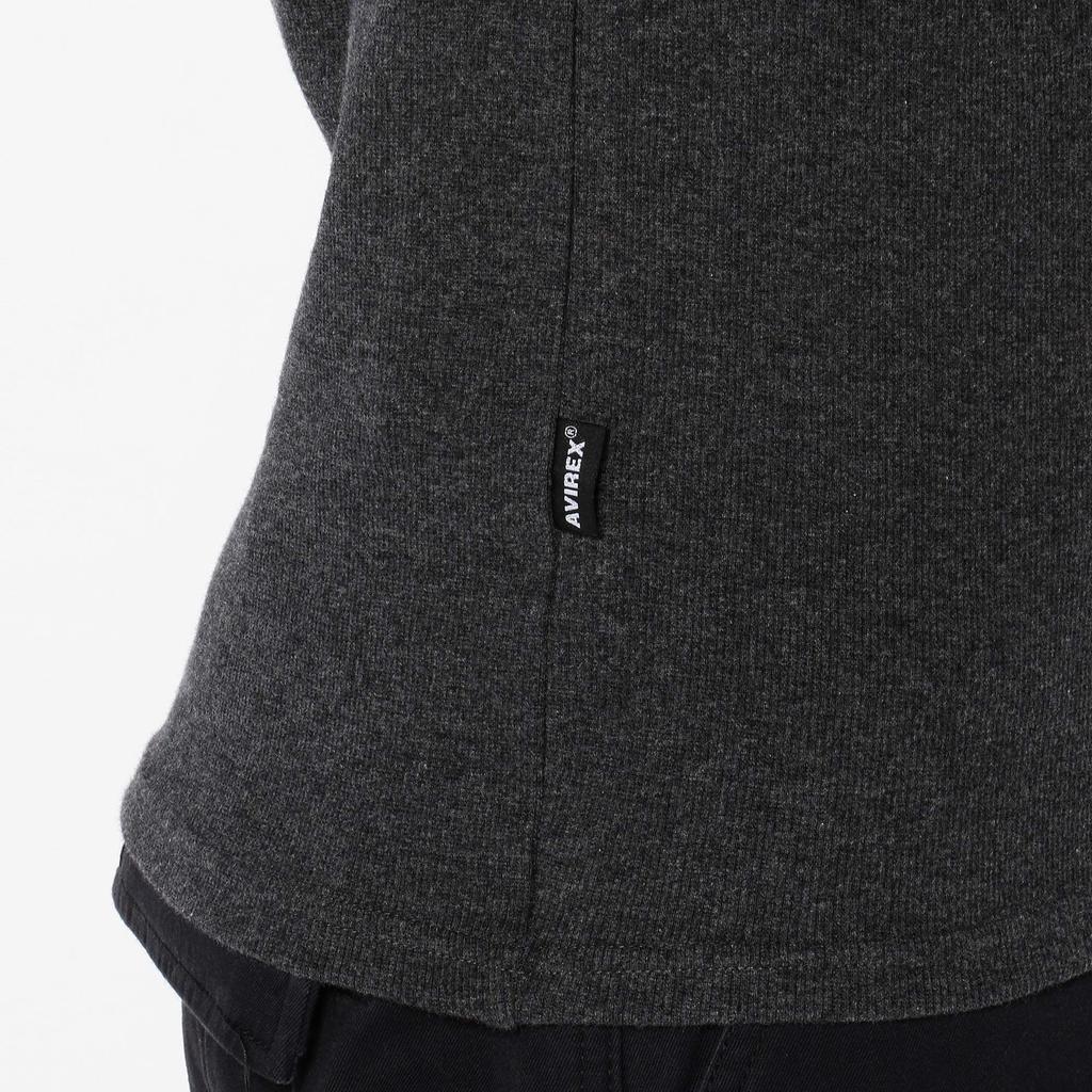 AVIREX DAILY RIB HENLYNECK TEE 6143504 men's L grey