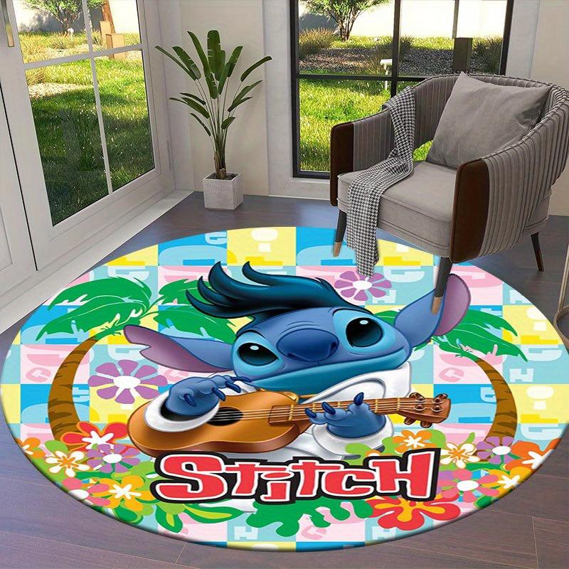 

1pc Lilo and Stitch Pattern Round Area Rug , Bedroom Living Room Floor Mat , Playroom Bedroom Living Room Indoor Decor Rug , Aesthetic Room 80cm/31.5in