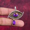 Purple Copper Turquoise Pendant, 925 Solid Sterling Silver Jewelry, Gemstone Pendant, Gift For Her Handmade Dainty Jewelry
