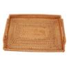 Woven Craft Tray with Handles Woven Fiber Decorative Tray Storage Tray  Food Serving