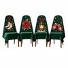 4 pcs Dustproof Chair Protective Sleeves Dwarf Santa Chair Dust Cover  New Year Party Decor
