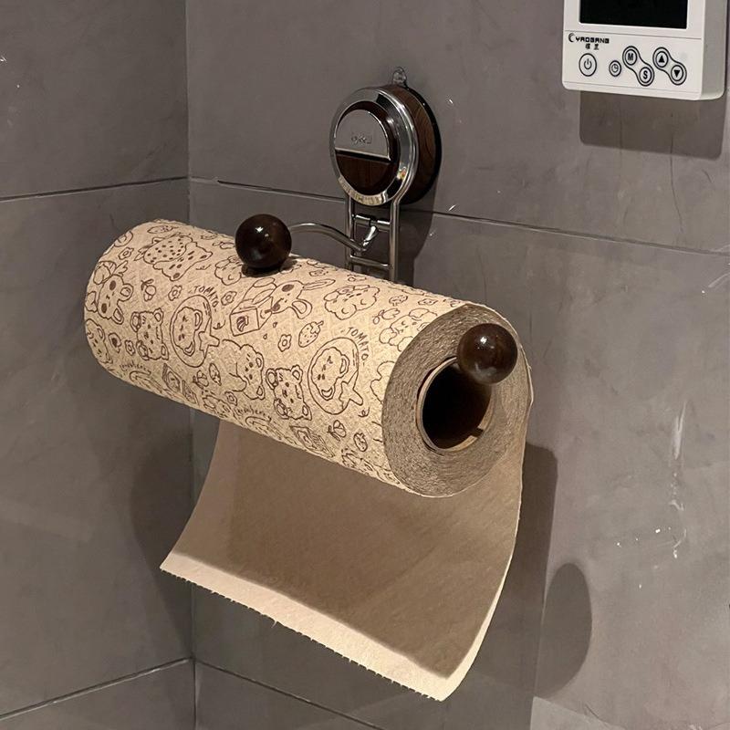 Suction Cup Kitchen Paper Towel Holder Stainless Steel Toilet Paper Holder Tissue Hanger Roll Holder for Bathroom Accessories