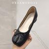 Fashion Spring Women Flat Split Toe Shoes with Bow Soft Leather Bow Tie Front Shallow Slip On  Girls Tabi Shoes Flats Ballet Shoes