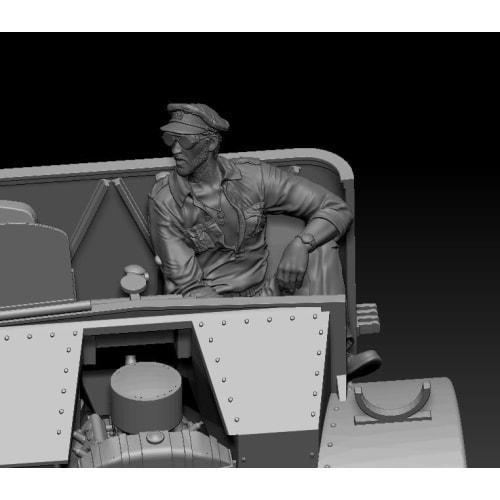 Thunder Model 1/35 British Ford F-30 Truck Long Range Desert Group (LRDG) + 2 Figures (Special Edition) Plastic Model Kit TB35305