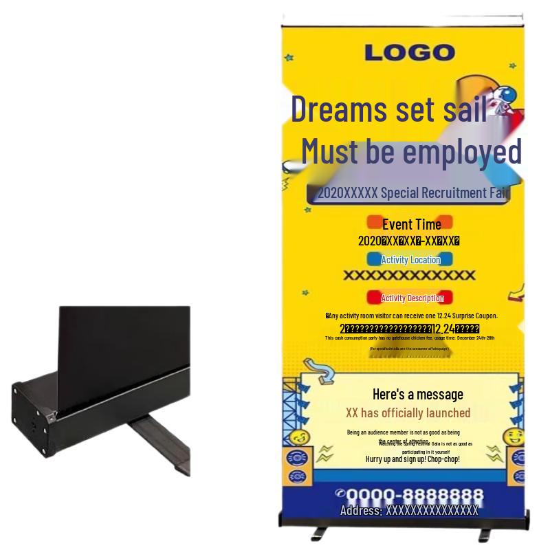 HANDUNYOU Ret retractable Banner Stand with PP Poster