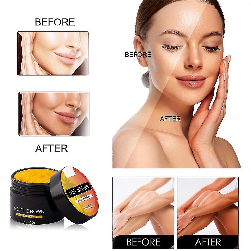 2pcs Tanning Gel - Intensive Tanning Accelerator Cream Soft Brown Tanning Gel - Intensive Tanning Luxe Gel, Natural Carrot Oil Effective In Sunbeds &
