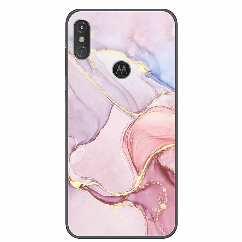 

For Moto One Vision Case Luxury Silicone TPU Soft Cover Phone Cover Для Motorola Moto One Action Macro Протиударний мармуровий чохол Moto One Macro