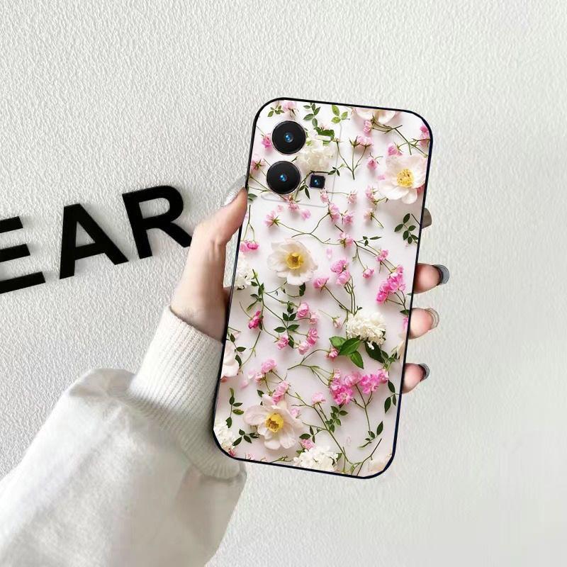 Flowers Garden Phone Case For VIVO Y53S Y33S Y01 Y22S Y31 Y21 Y70 Y21S Y72 V21 V2023 V21E V20 SE iQOO Z8x X100 Pro