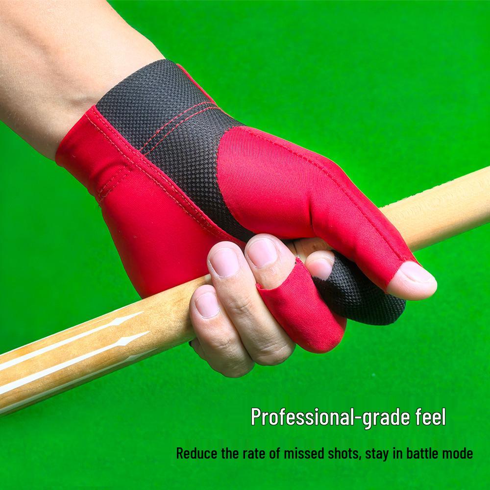 Universal Fingerless Non-slip Billiard Gloves, Elastic and Breathable, Fit Both Hands.