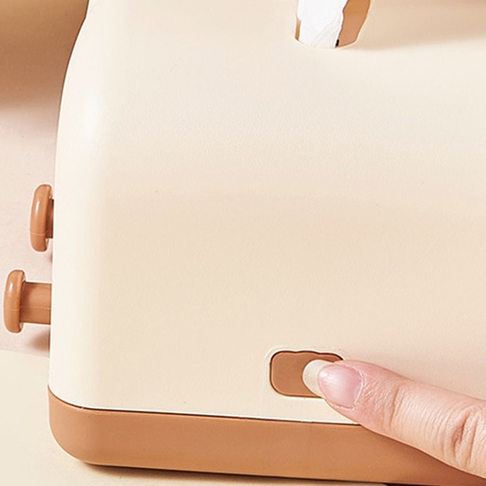Practical Plastic Bread Tissue Box Adorable with Spring Facial Tissue Holder Decorative Napkin Case Living Room