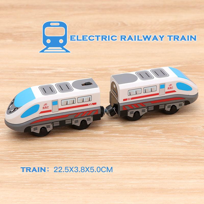 RC Electric Train Set Locomotive Magnetic Train Diecast Slot Toy Fit for Brand Wooden Train Railway Track Toys for Kids Gifts