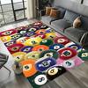 Grand Tapis de Sol Lavable avec Design Boule de Billard Noire 8, Tapis Antidérapant pour Canapé, Cuisine, Toilettes, Décoration de Salon
