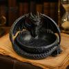 Langlebige PLA Drachenskulptur Gotisches Schmuckschalen-Tablett, 3D-gedruckte Figur, Mythisches Wesen Desktop-Form Aufbewahrungs-Tablett Organizer für Schlüssel Münzen