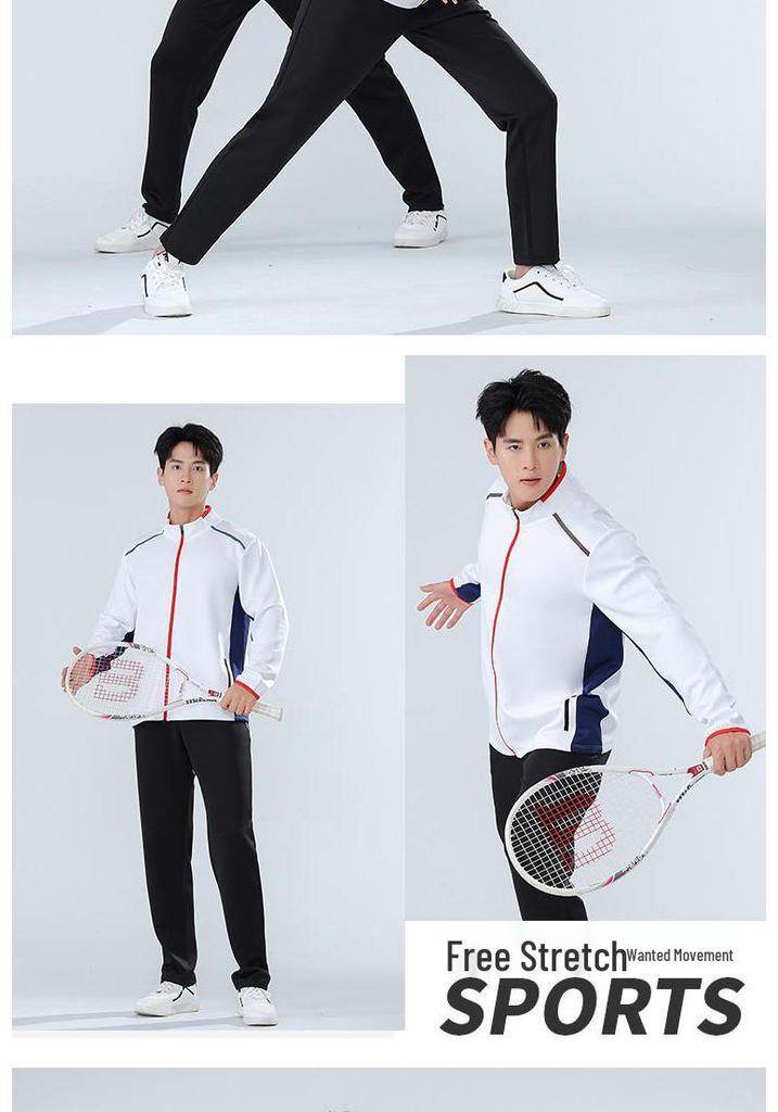 Unisex Autumn/Winter Badminton Clothing Set: Casual Sports Jacket, Team Uniform, Competition Outfit, and Cycling Jacket.