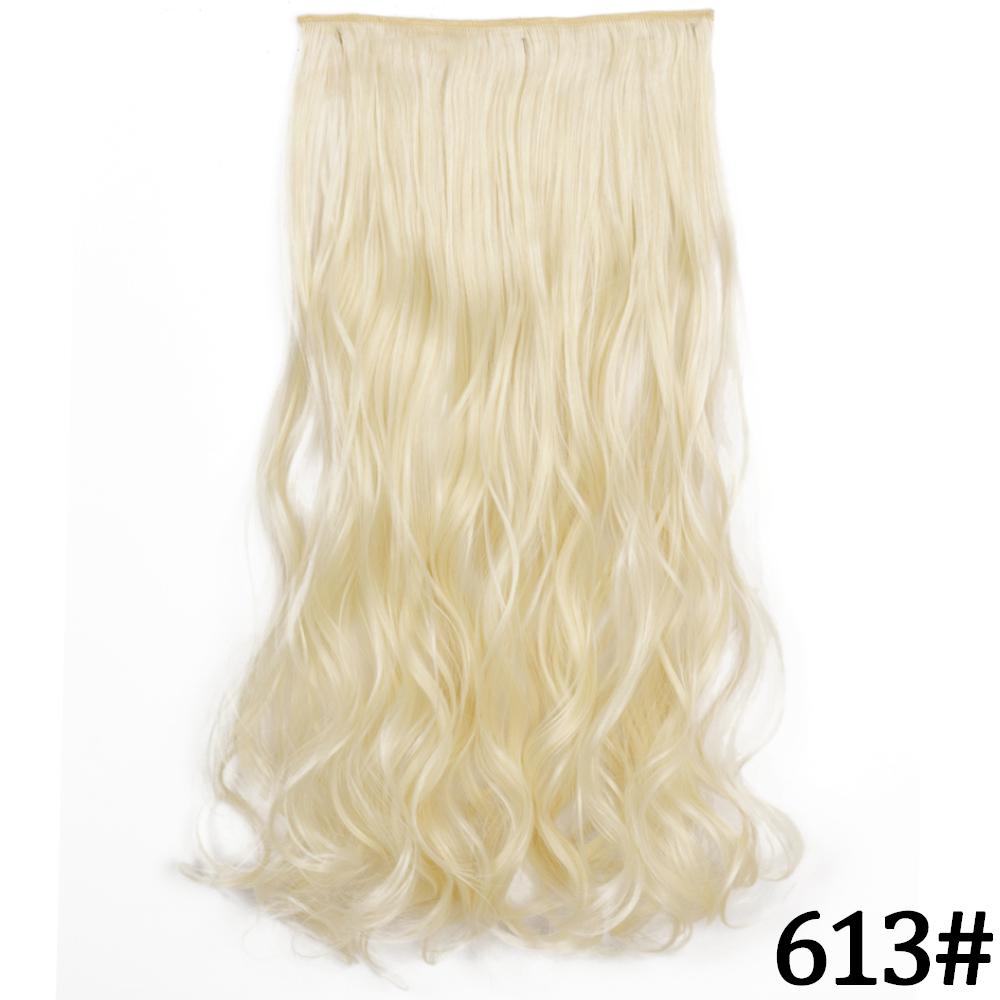 MERISIHAIR Women Fashion Long Straight Synthetic Fiber Hair Extensions 5 Clips Invisible Hairpiece for Daily Wear