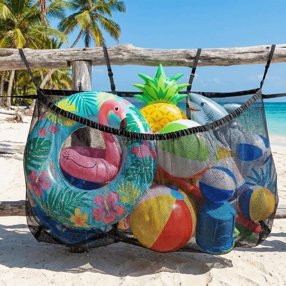 Sac de piscine pliable Grande capacité Sac à suspendre pour la plage Sacs de rangement pour jouets d'enfants Vêtements