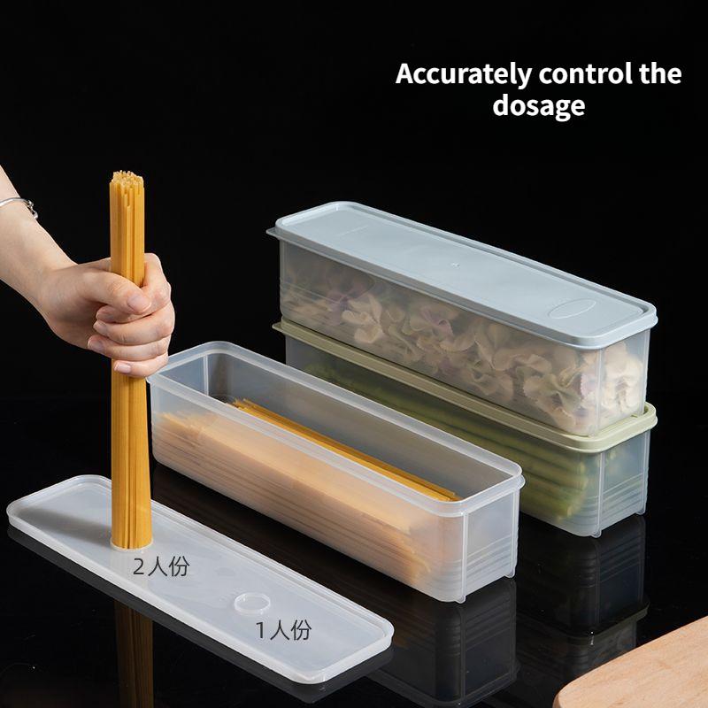 Noodle Storage Box Kitchen Noodle Spaghetti Container Home Cereal Preservation Storage Box with Cover Refrigerator Storage Box