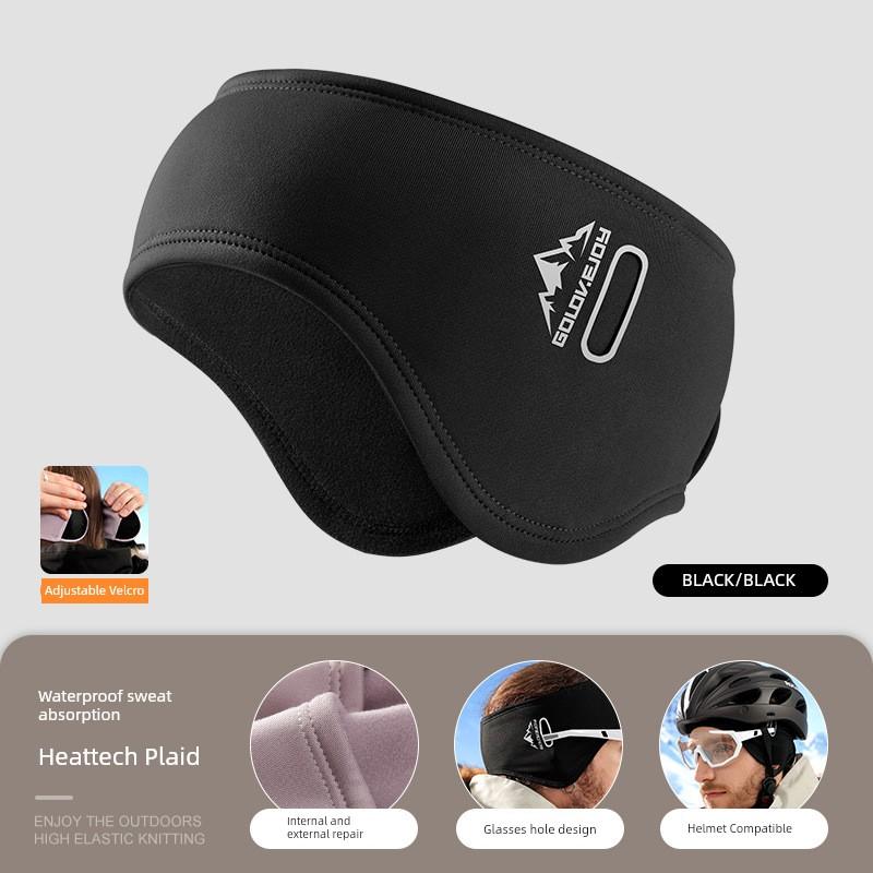 Winter Heattech Hair Band Men's and Women's Earmuffs Sports Ear Protection Outdoor Cycling Headscarf Head Guard Headband Running Headgear Double-Sided