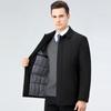 Herren-Verdickte Baumwoll-Reversjacke - Warme Winteroberbekleidung für Väter mittleren Alters und ältere Väter