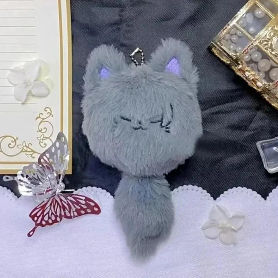 Anime JK Gojo Satoru Plush Keychain Cosplay White Cat Cosplay Gojo Pendants Backpack Key Ring Halloween Party Decoration
