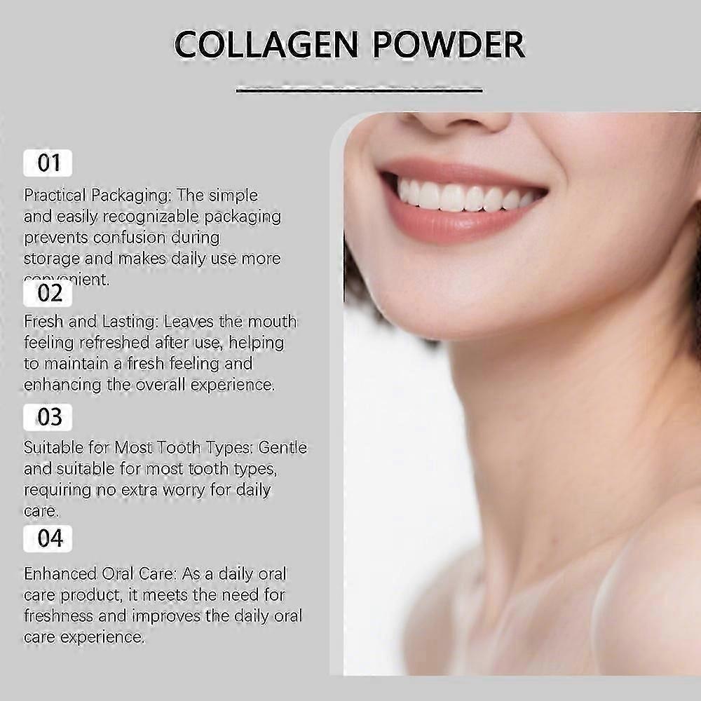 Collagen Teeth Powder, Smile Strengthening Collagen Powder For Gums And Teeth, Hydroxyapatite Care Powder Protect Gum